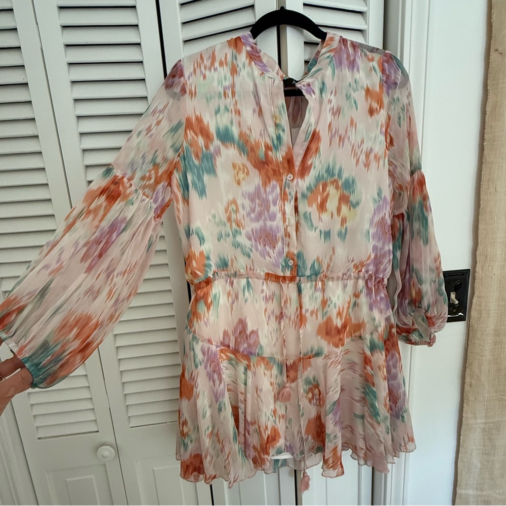 Aakaa Multicolor Abstract Print Blouse